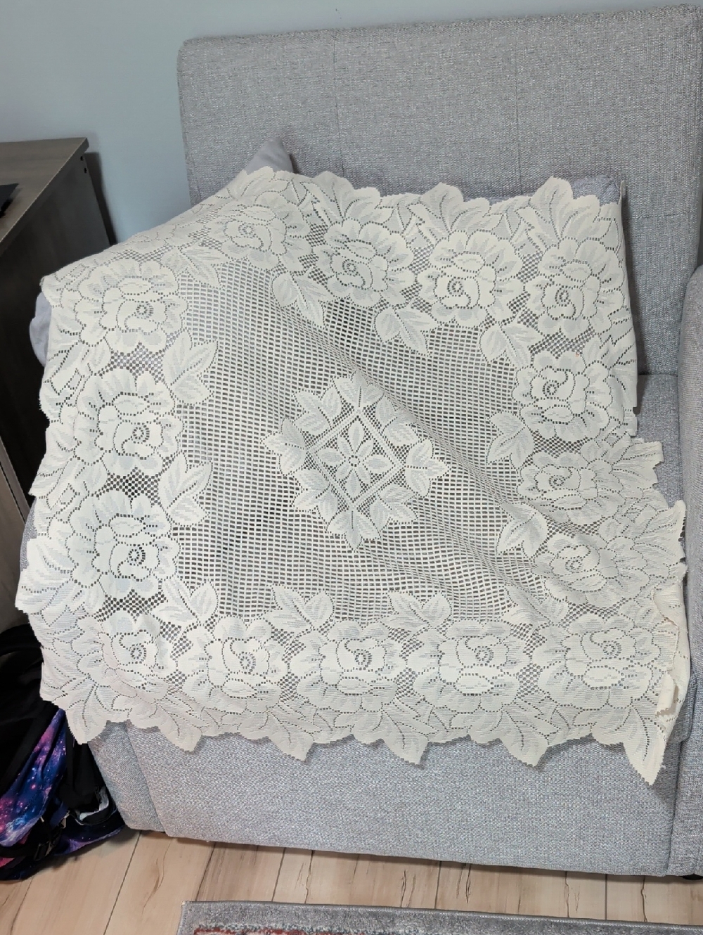 Cream Floral Lace Doily Extra Large